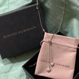 David Yurman Silver Necklace with Star Charms